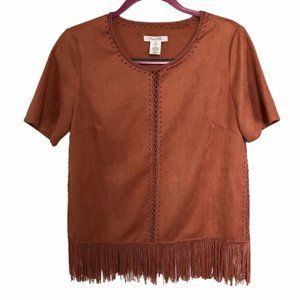 Honey Belle Fringe Suede Fringe Top